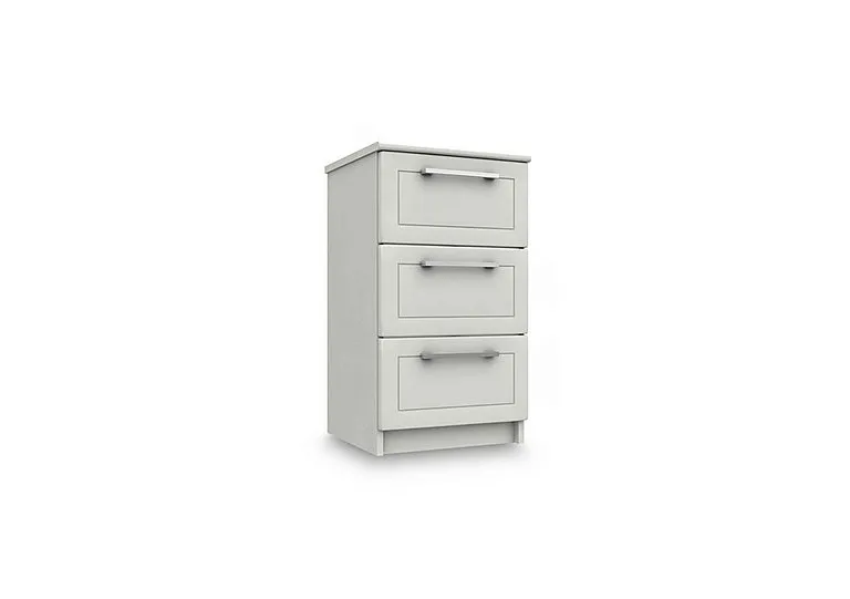 Bexley 3 Drawer Bedside Cabinet - White