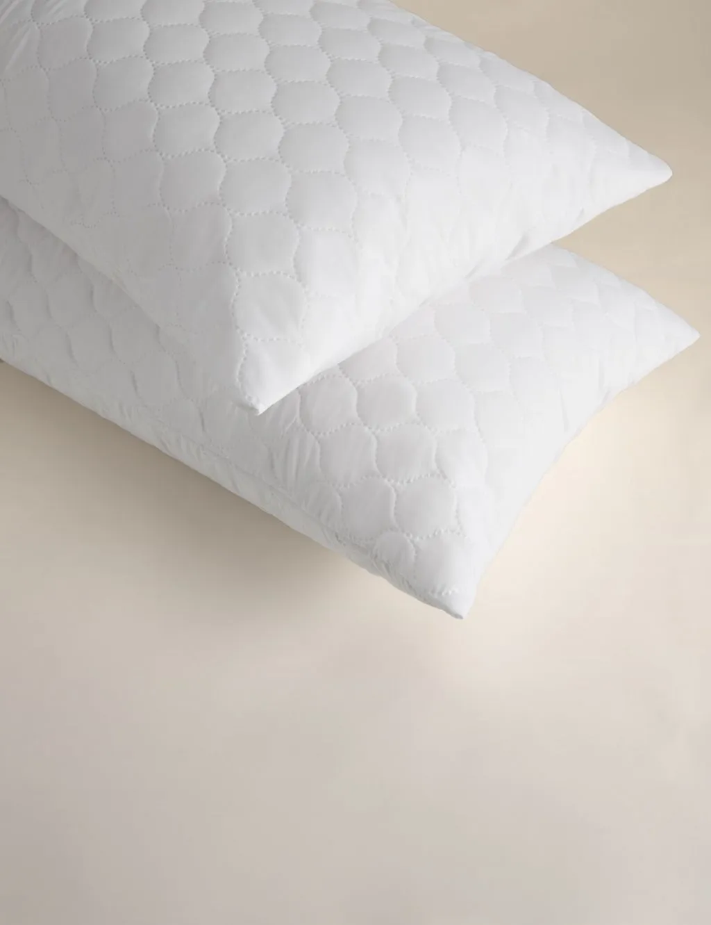 M&S 2 Pack Microfibre Pillow Protectors White
