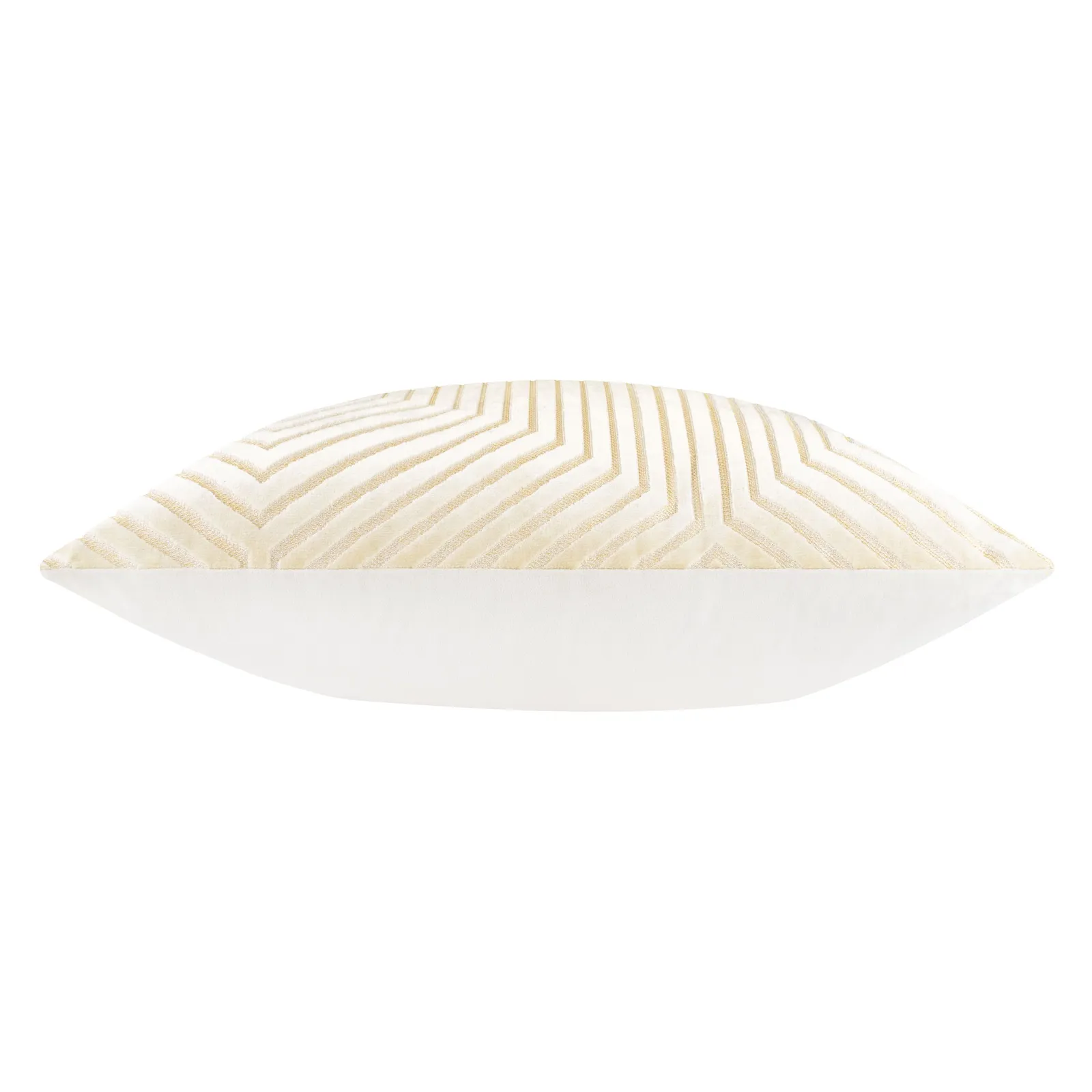 Paoletti Evoke Cut Velvet Cushion Ivory, White 4