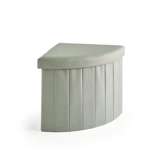 Faux Linen Corner Ottoman 3