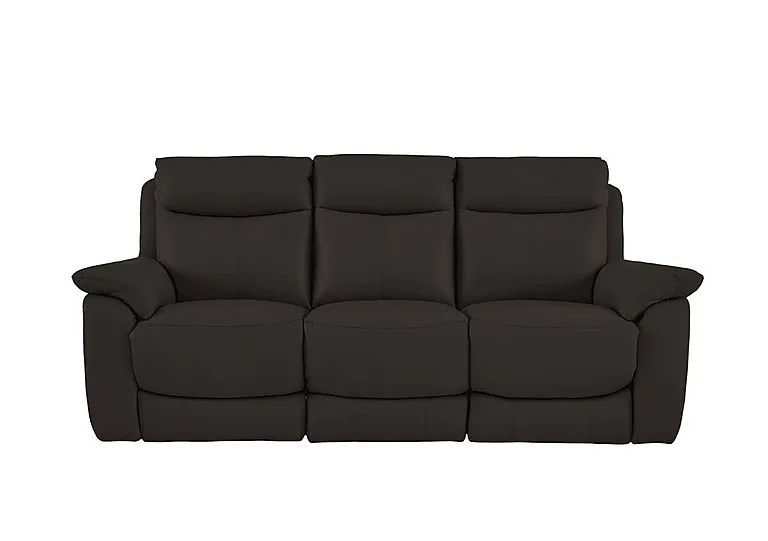 Echo Leather 3 Seater Power Recliner Sofa - Dark Chocolate