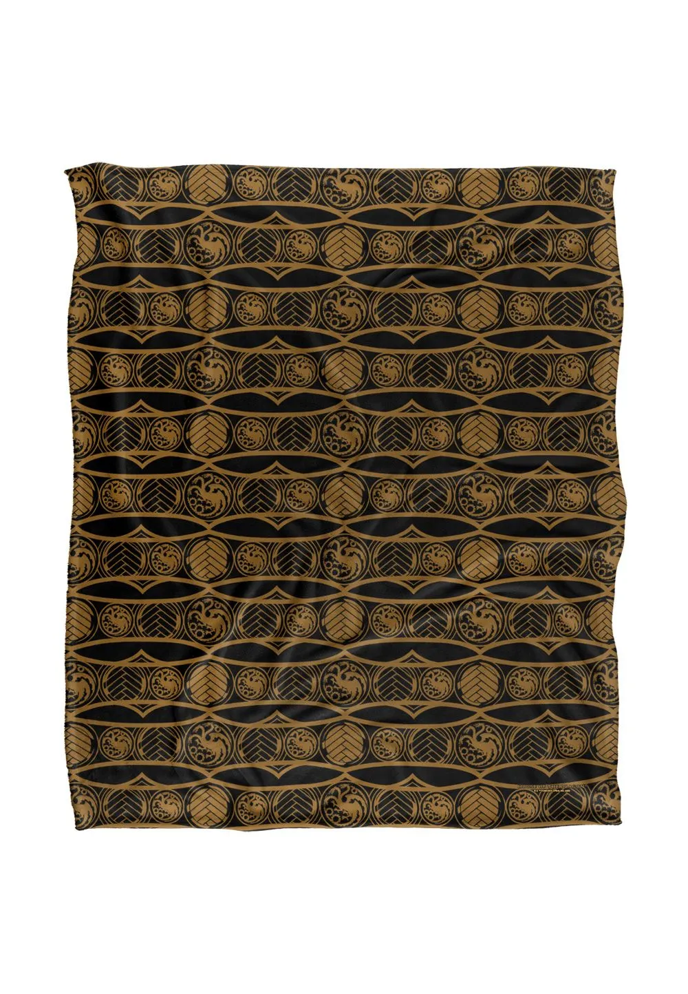 Game Of Thrones House of The Dragon Blanket, 152x127 cm Dragon Band Silky Touch Super Soft Throw Blanket in White