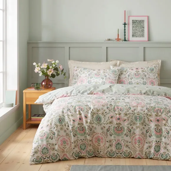 Hani 100% Cotton Duvet Cover and Pillowcase Set 1