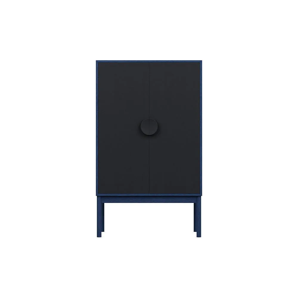 Heal's Tinta Highboard Blue Stain Frame Black Stain Doors 1