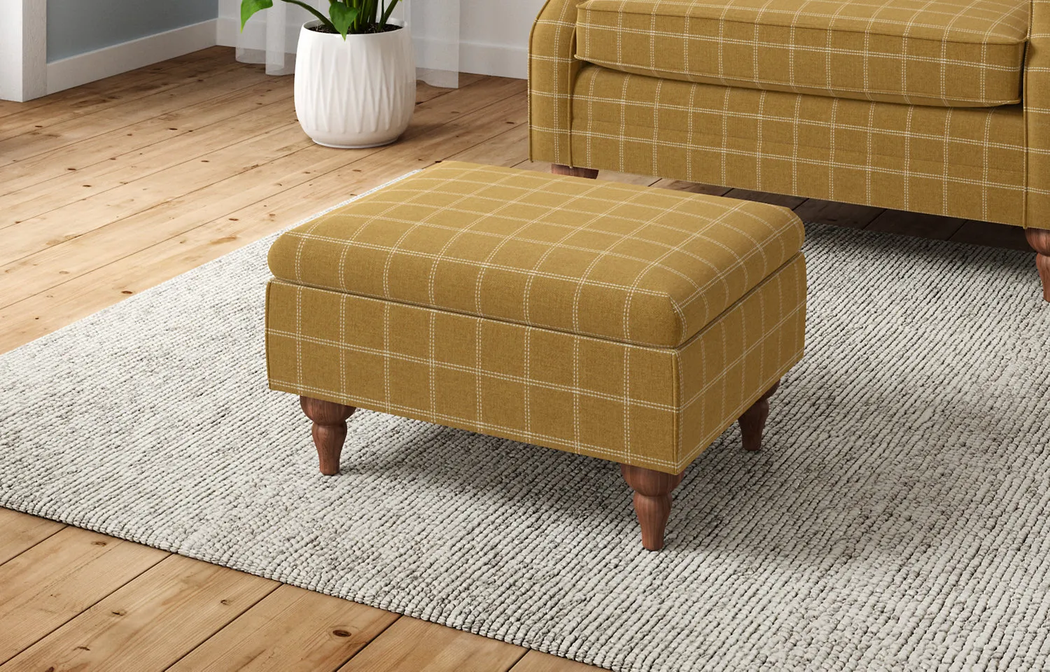 M&S Highland Plain Small Storage Footstool