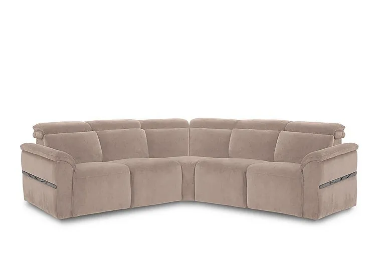 Dolomite Large Fabric Corner Sofa - Manhattan Nutmeg
