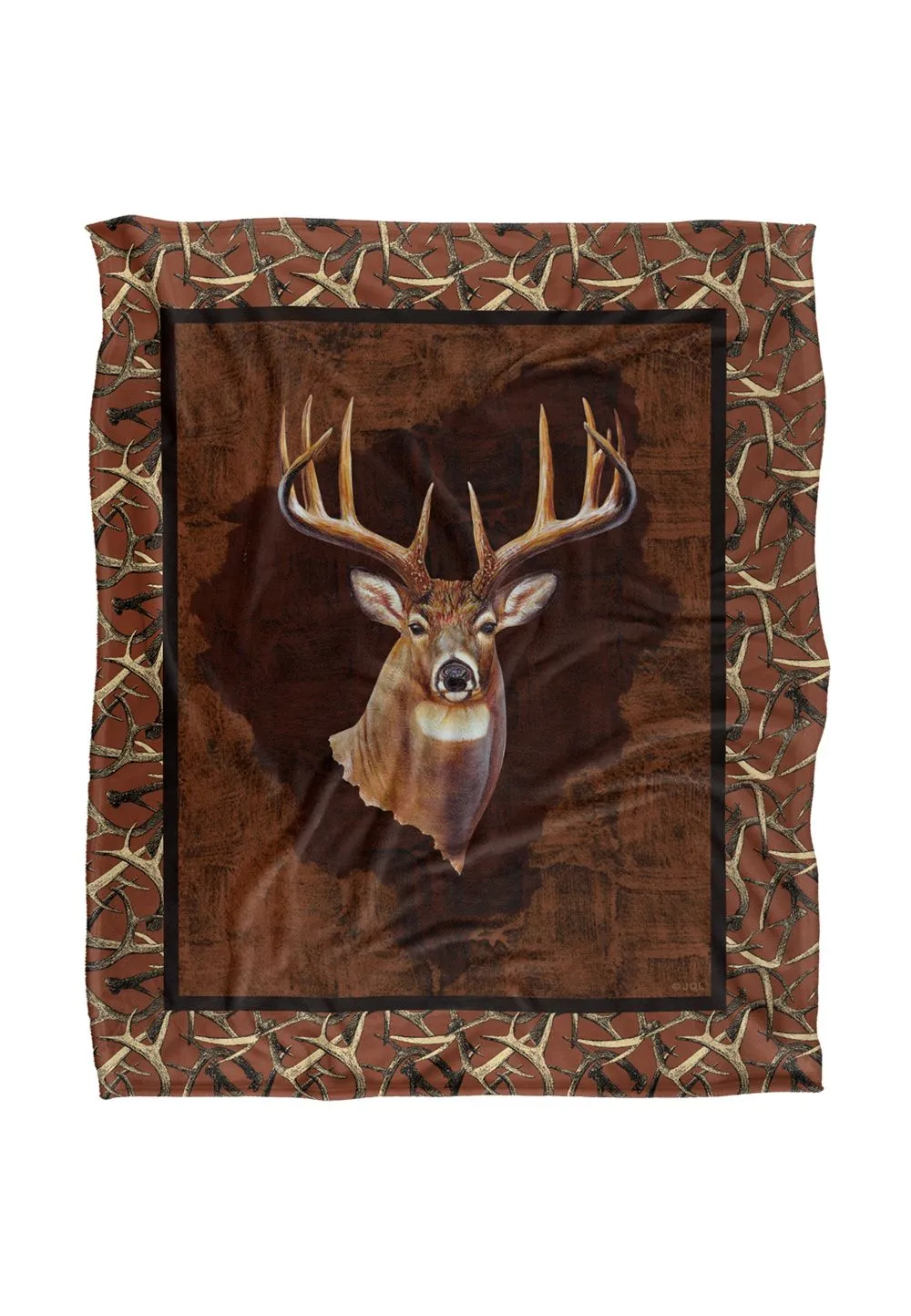 JQ Licensing Cf-Jp Whietail Deer Buck Silky Touch Super Soft Throw Blanket 152 X 127 cm in White