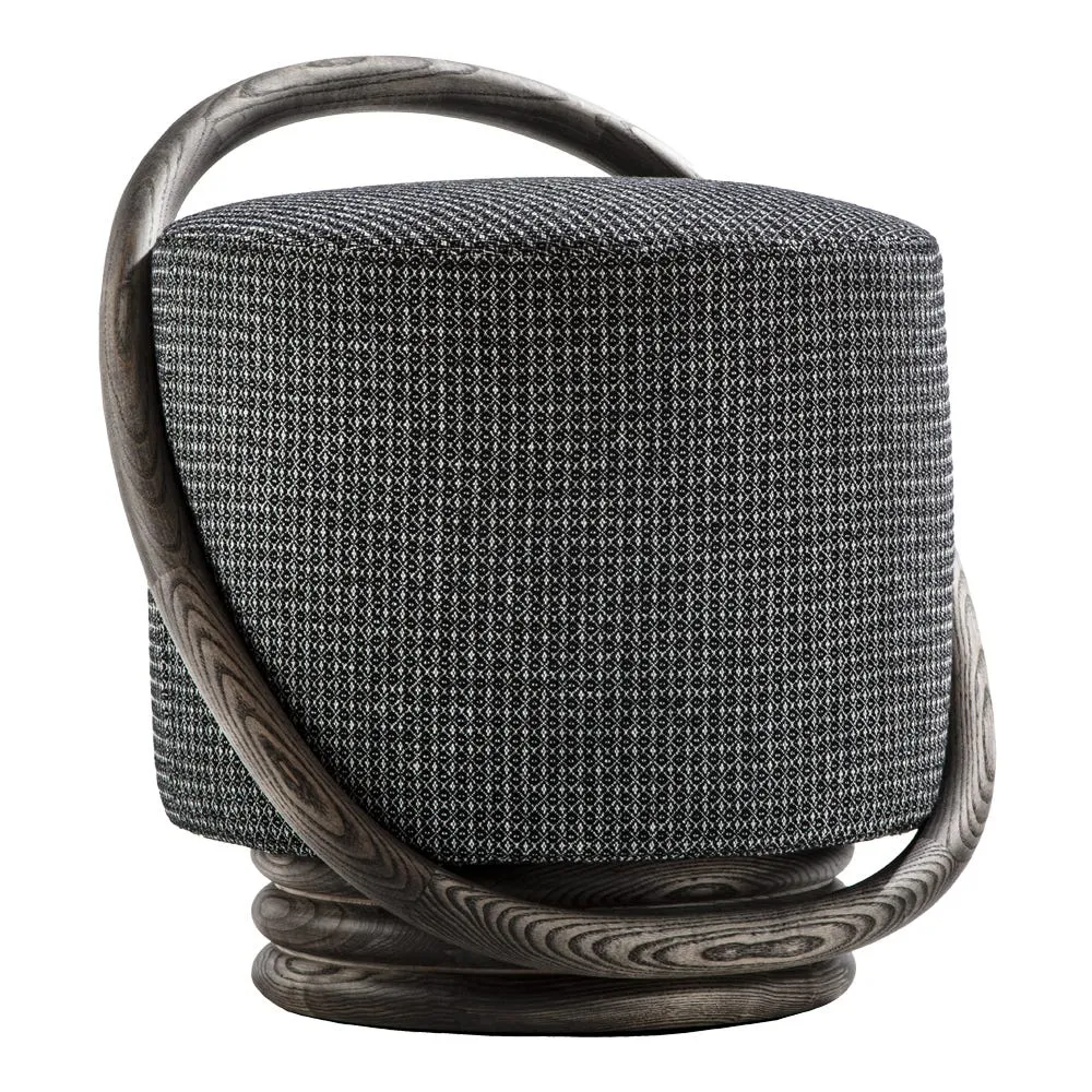 Porada Smile Pouf in Motley 200 and Grey Stained Ash 2