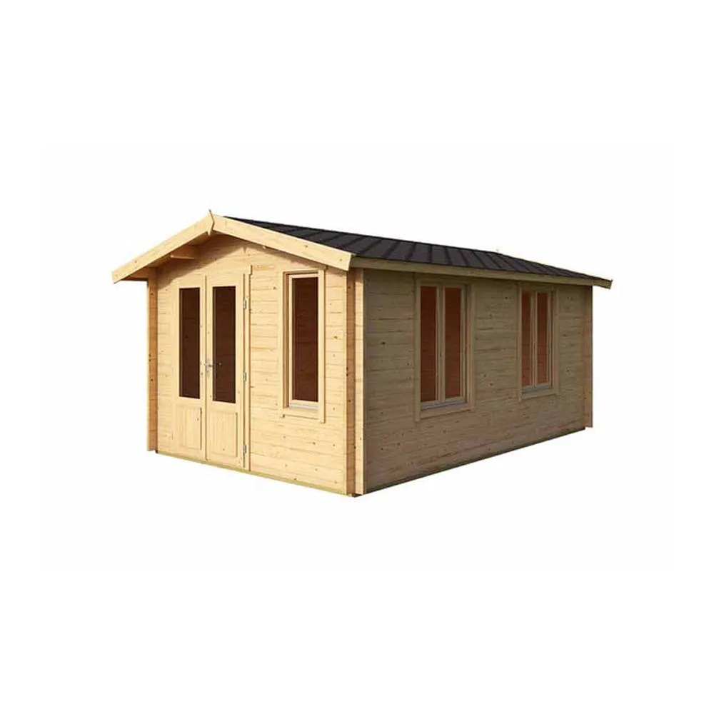 Lasita Maja Ltd Alexandra-Log Cabin, Garden Room, Home Office - L535xW347.6xH245.1 cm in Light Brown 2