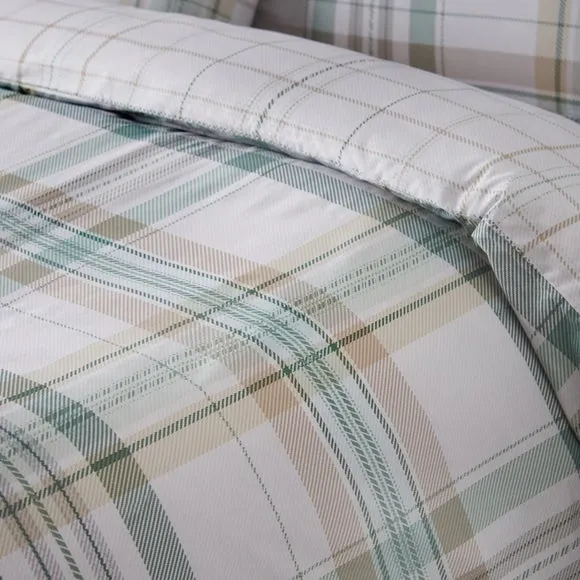 Catherine Lansfield Cartmel Check Polycotton Duvet Cover & Pillowcase Set 4