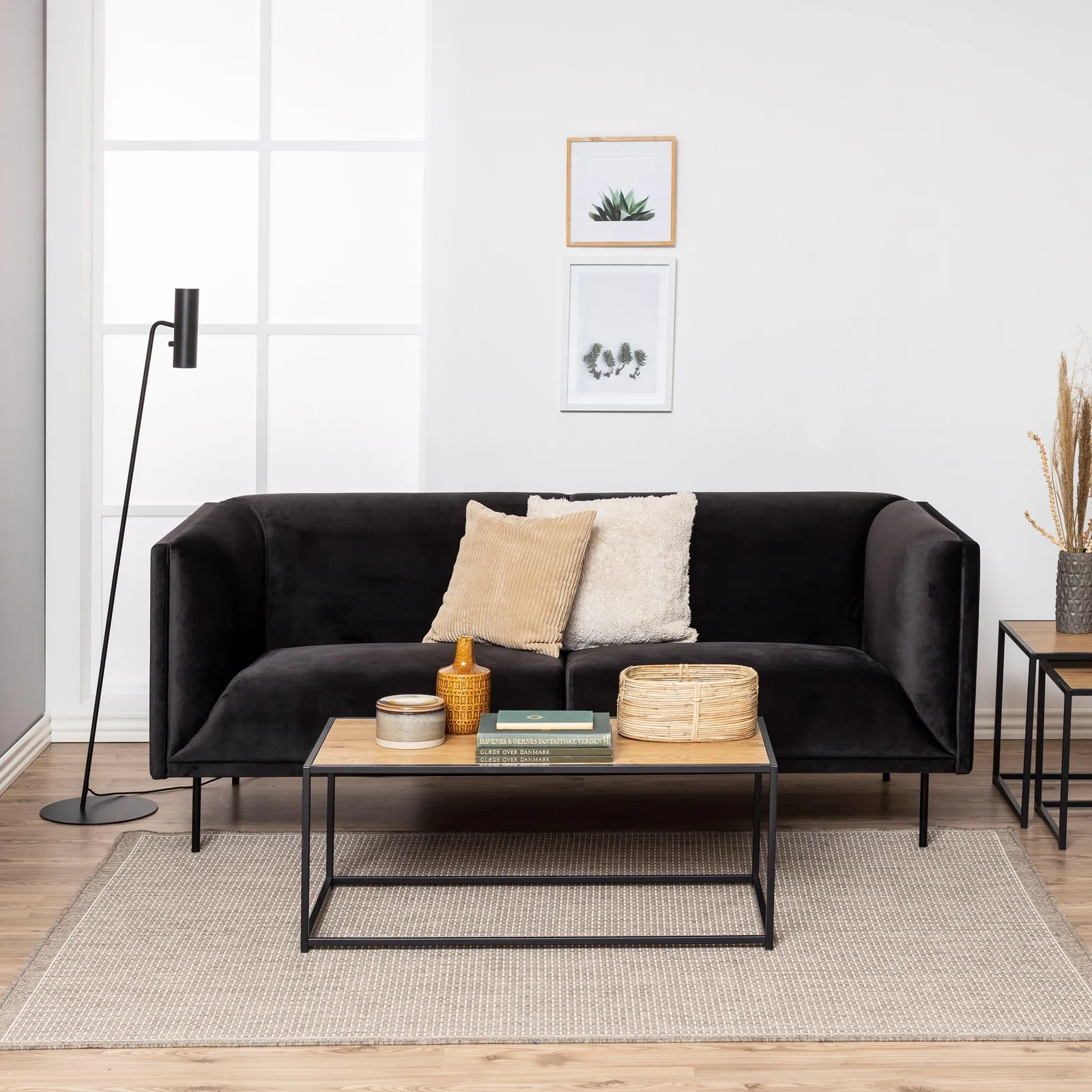 Furniture To Go Seaford Black Metal Coffee Table with Oak Top 4