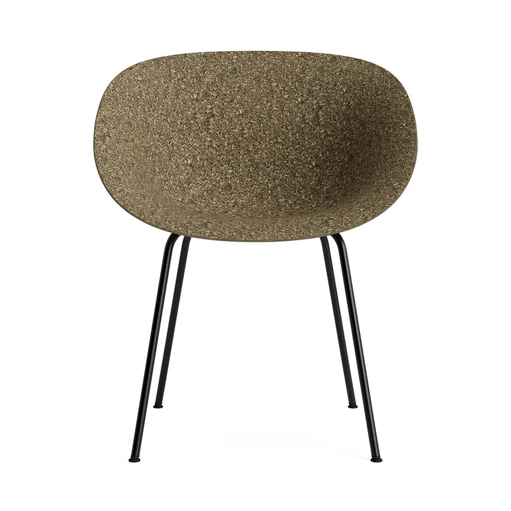 Normann Copenhagen Mat Armchair Black Steel Base in Seaweed 3