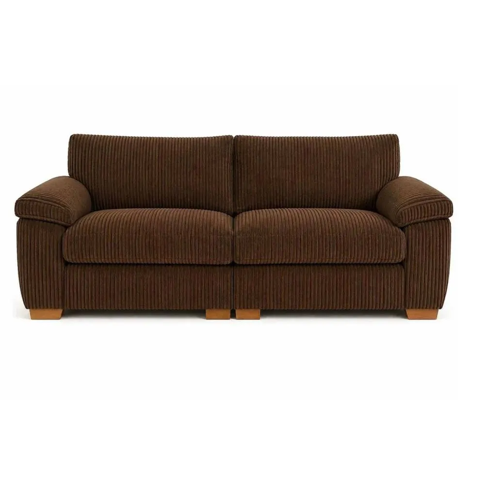 Bliss Furniture Amalfi 2 Seater Split Sofa Soft Fabric in Brown