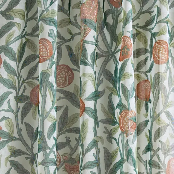 William Morris at Home Bird Pomegranate Slot Top Voile 3