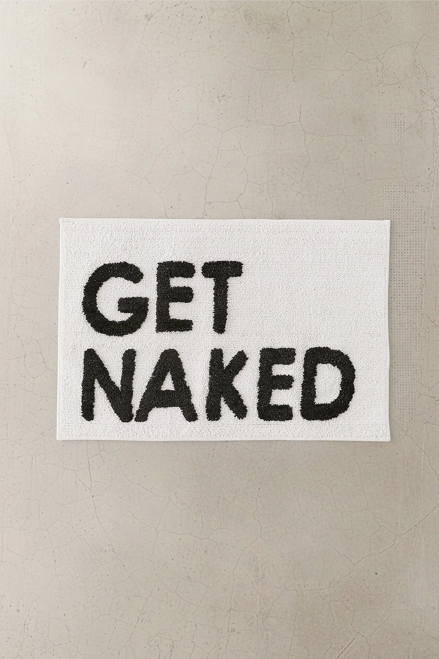 Get Naked Black & White Bath Mat - Black/White 2