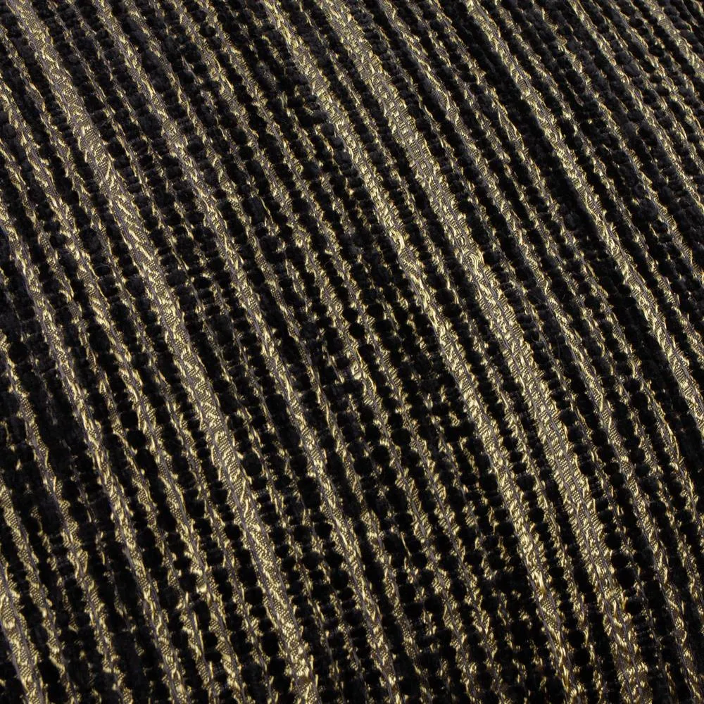 Paoletti Jupiter Chenille Jacquard Cushion in Black 4