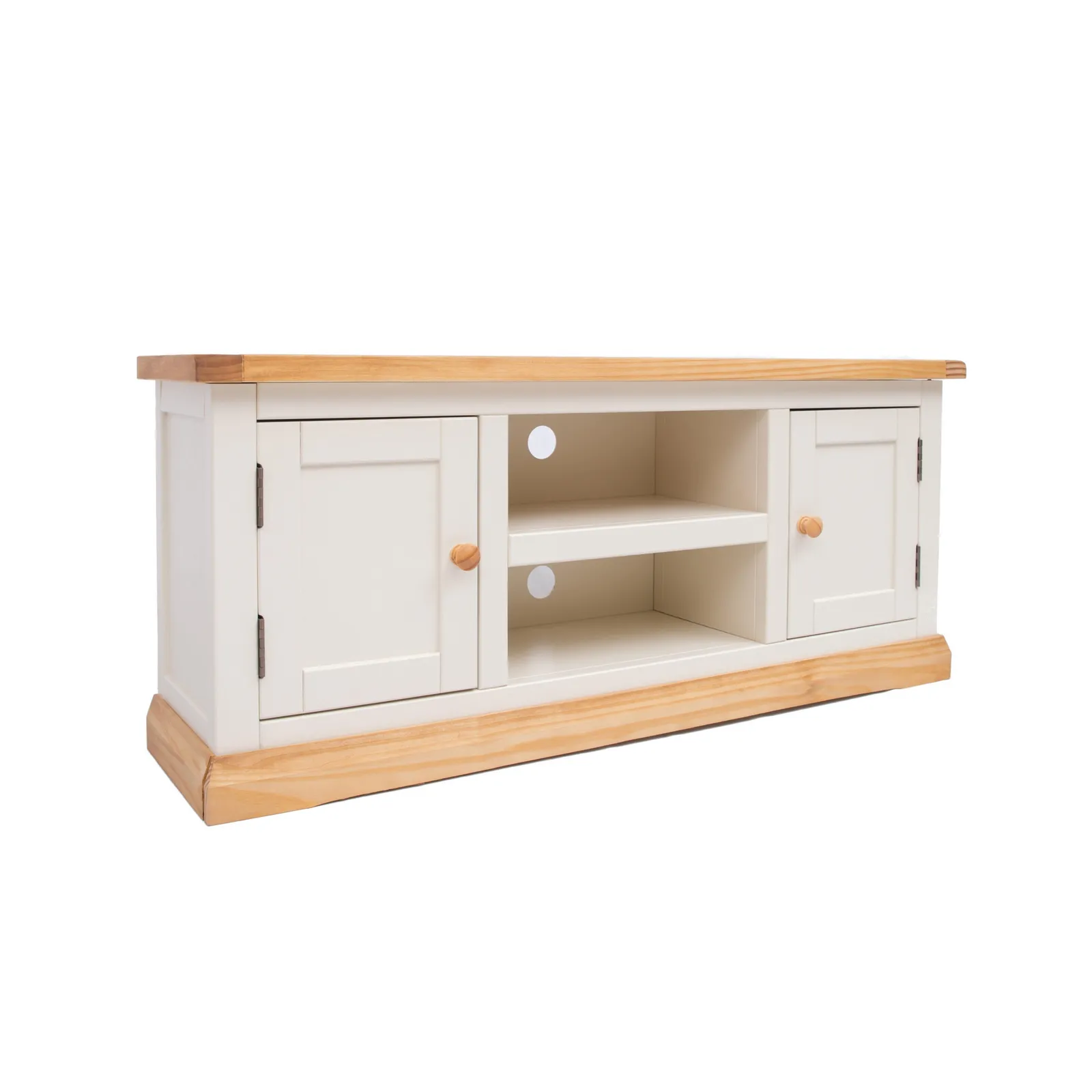Cabinet Bits Trevi Off-White 2 Door TV Cabinet Wood Knob 2