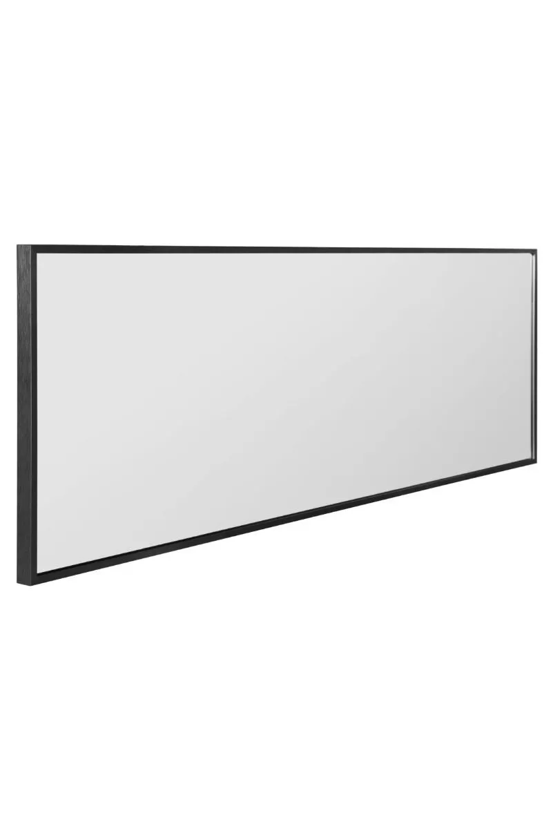 MirrorOutlet Black Aluminium Edged Wall Leaner Mirror 47" X 16" (120 X 40CM) 5