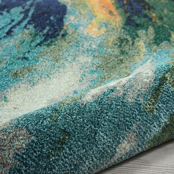 Multi Coloured Celestial Wave Rug 4
