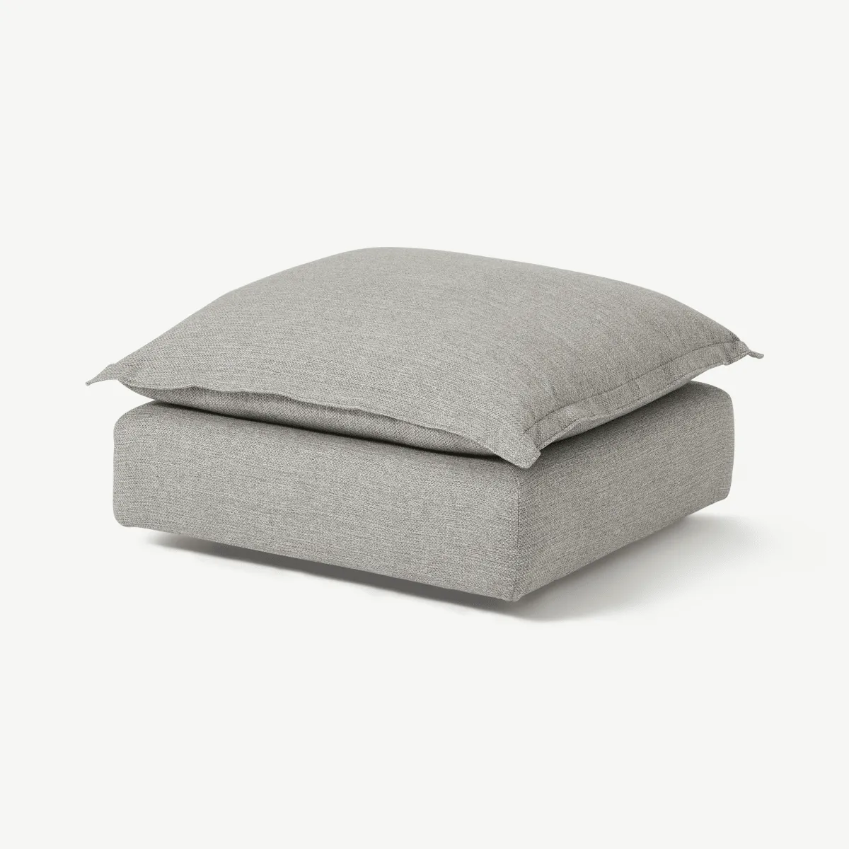 Fernsby Footstool, Silver Recycled Weave