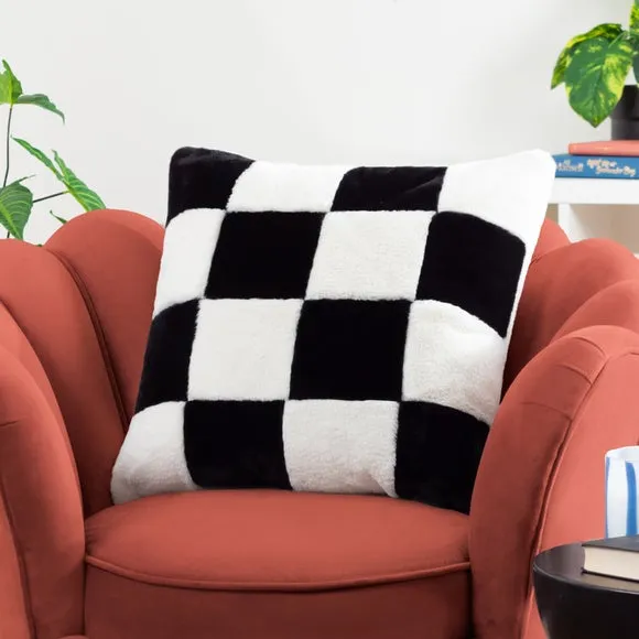 Heya Home Cozee Check Square Cushion
