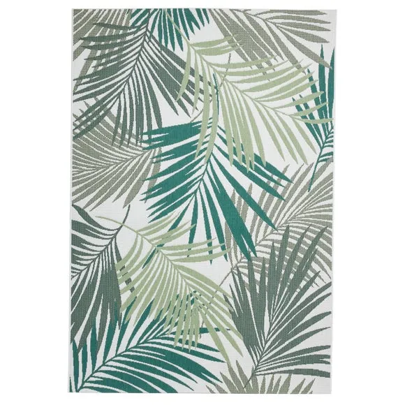 Miami Leaf Print Indoor Outdoor Rug 3