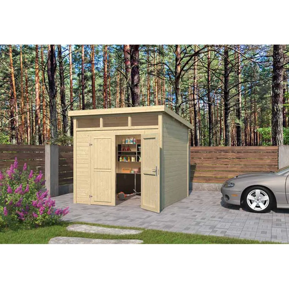 Lasita Maja Ltd Kibo 3-Log Cabin, Garden Room, Home Office - L270xW274.1xH245.1 cm in Natural