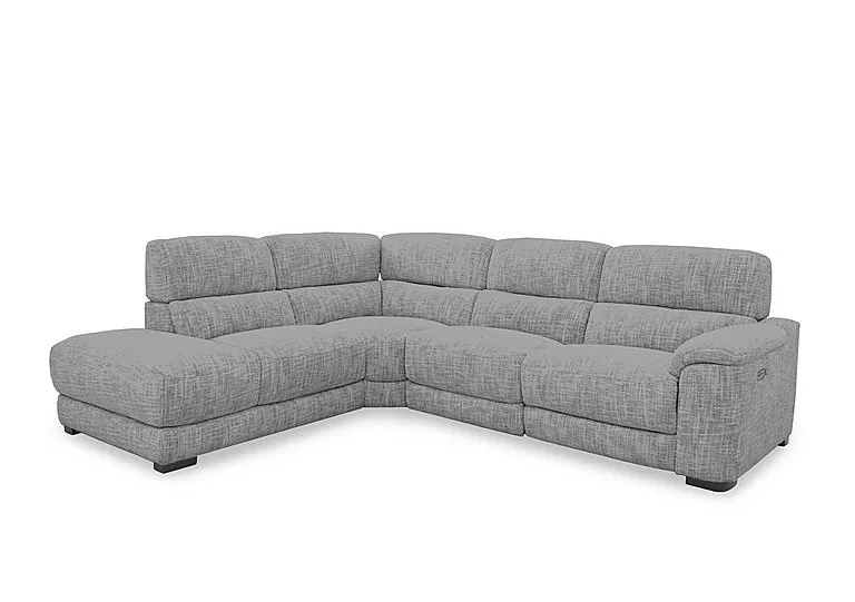Nova Fabric Power Recliner Storage Chaise End Corner Sofa with Power Headrests - Dove Grey - Sofas and Armchairs - In Time for Christmas