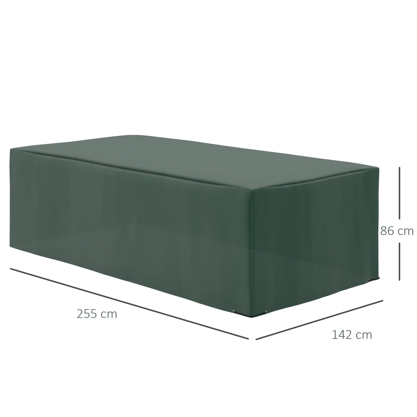 OUTSUNNY 255x142cm Outdoor Garden Furniture Protective Cover Water UV Resistant in Green 3