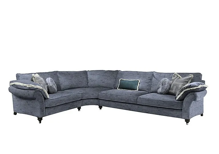 Princeton Ruched Medium Left Hand Facing Corner Sofa - Anthracite