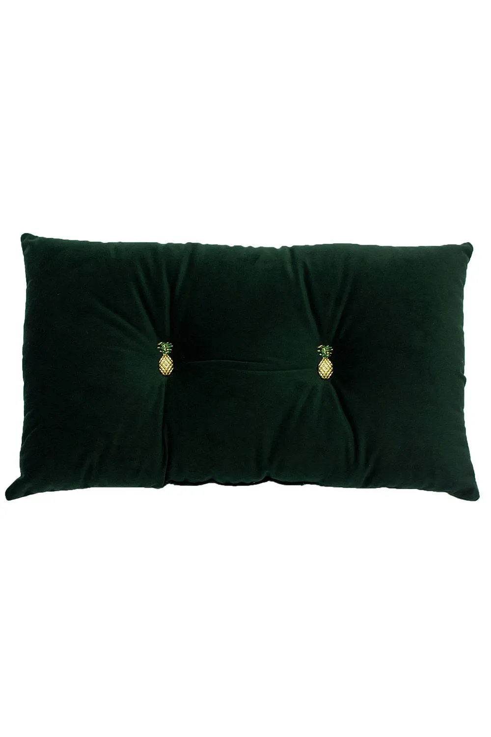 Paoletti Pineapple Jewelled Velvet Cushion in Emerald