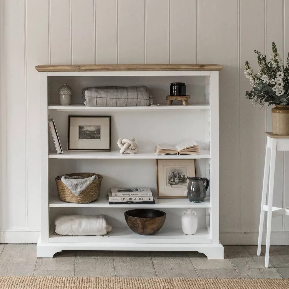 Statement Furniture Florence Bookcase with Adjustable Shelves, Fully Assembled Bookshelf in White 1