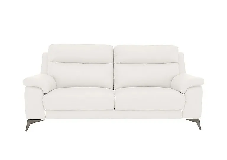 Missouri 3 Seater Leather Sofa - BV Star White