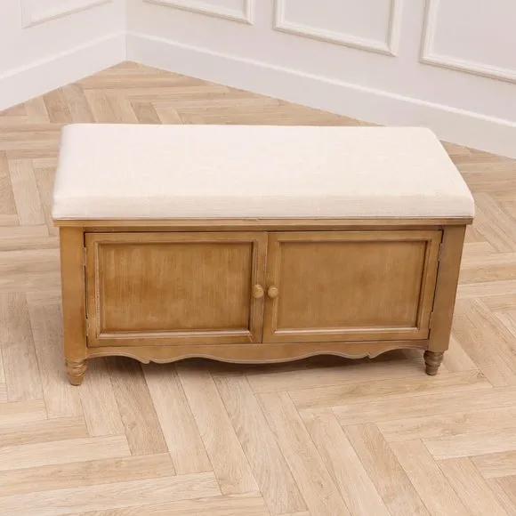 Voyage Maison Rosalie Oak Storage Bench