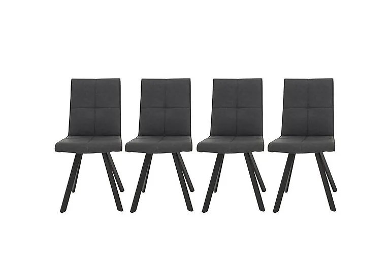 Phoenix Set of 4 Dining Chairs - Dark Grey