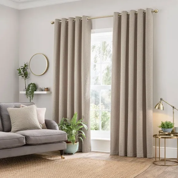 Churchgate Woodhouse Boucle Eyelet Curtains (Blackout Available) 2