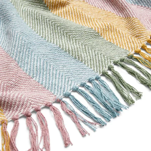 Jenson Herringbone Throw Blanket 235cm x 235cm 5