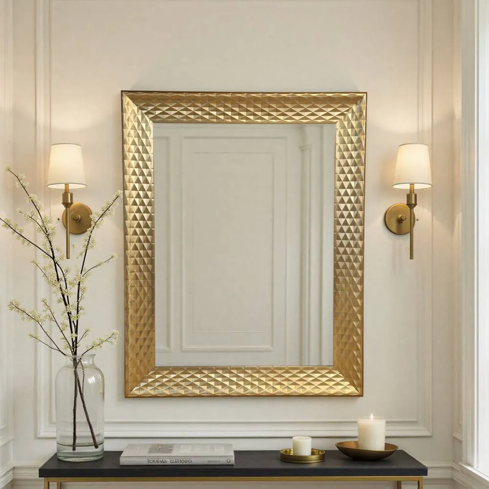Yearn Mirrors Diamont Framed Gold Bevelled Mirror 3