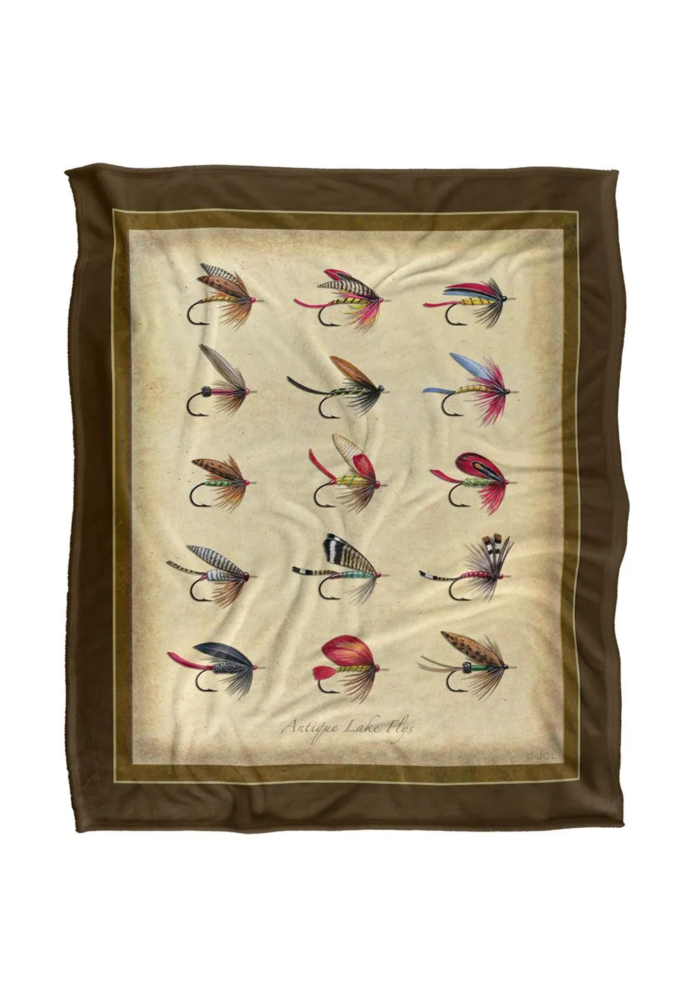 JQ Licensing American Sportfishing Saltwater Silky Touch Super Soft Throw Blanket 152 X 127 cm in White