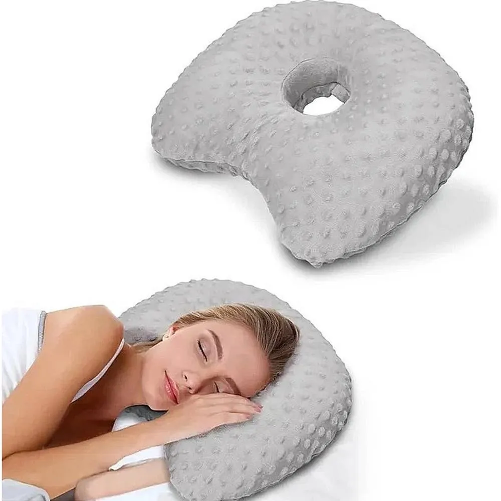 Kelvenix grey Ear Piercing Pillow Side Sleepers