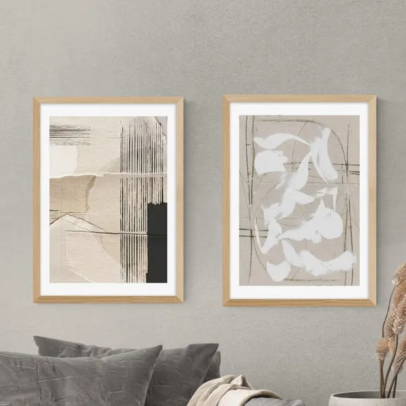 Set of 2 East End Prints Paper Abstract Prints 1