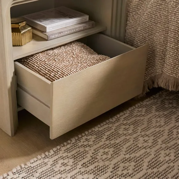 Romy Wide 1 Drawer Bedside Table, Mango Wood 3