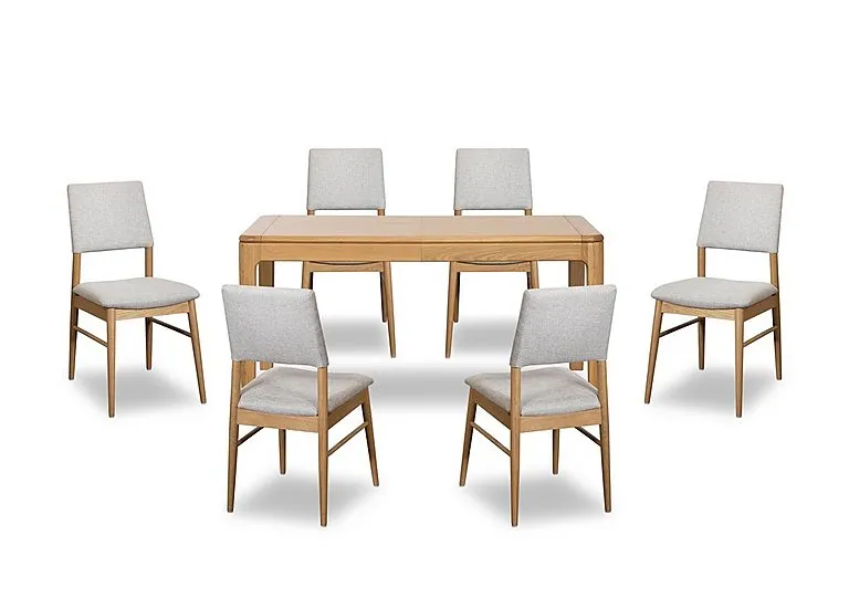 Maddison Extending Dining Table with 6 Open Back Chairs