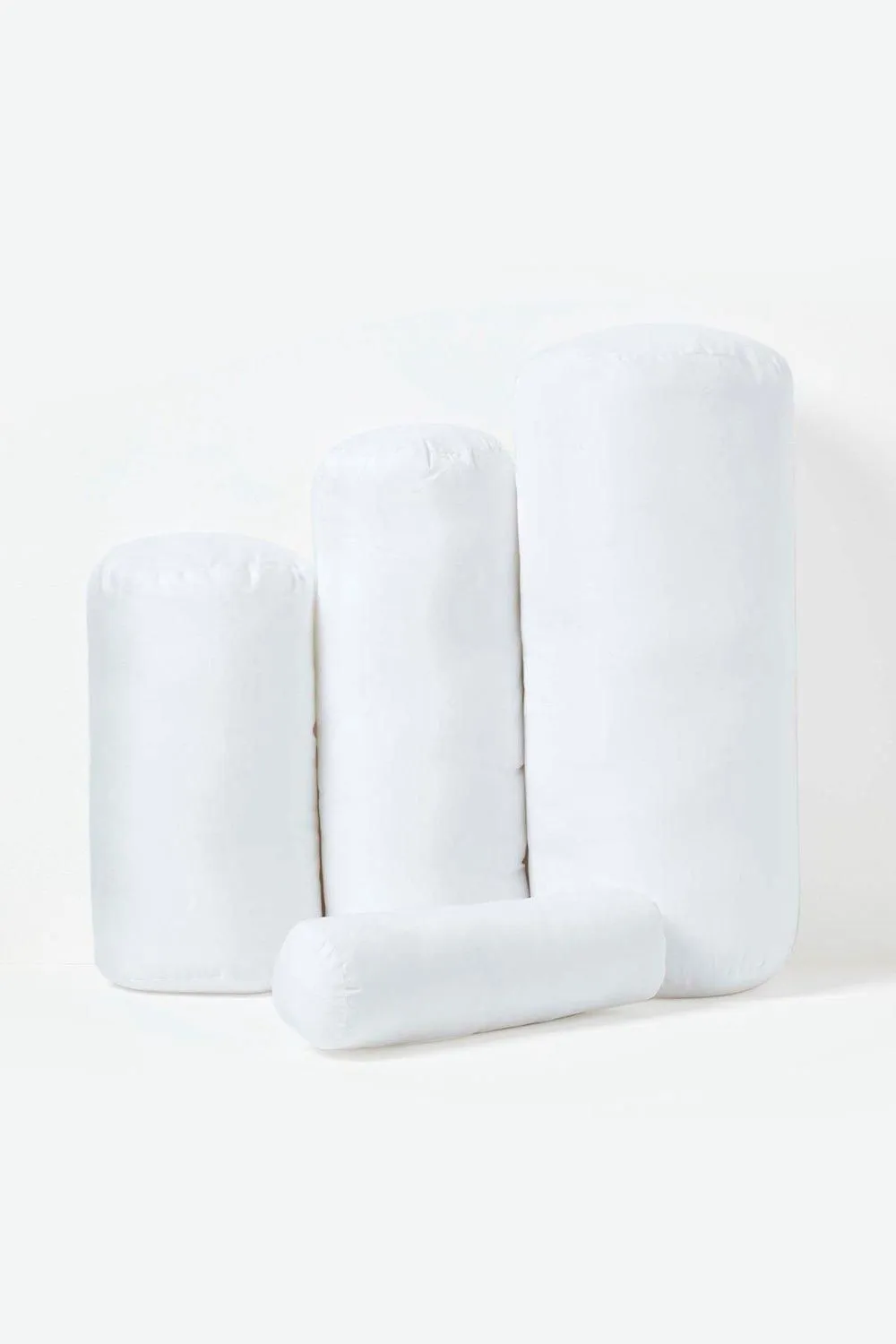 Homescapes Super Microfibre Bolster Cushion - Luxury Cushion Filler & Inserts in White 3