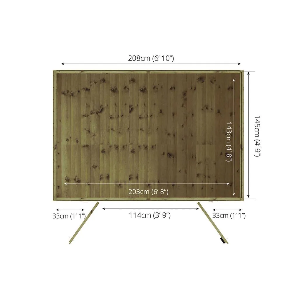 Mercia 7 x 5 Feet Traditional Summerhouse - L179.8 x W229.5 x H221.3 cm in Brown 5