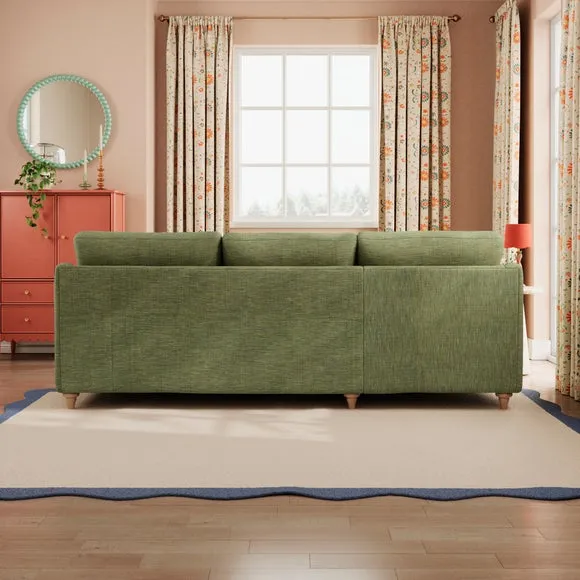 Hattie Slub Faux Linen Corner Chaise 3