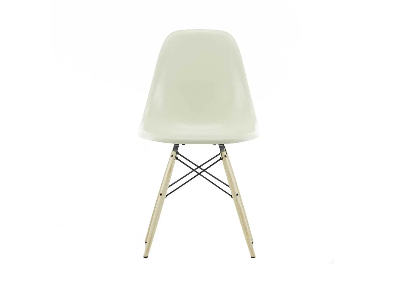 Vitra Eames Fibreglass Chair DSW Eames Parchment 65 Ash Honey Tone 05 Glides