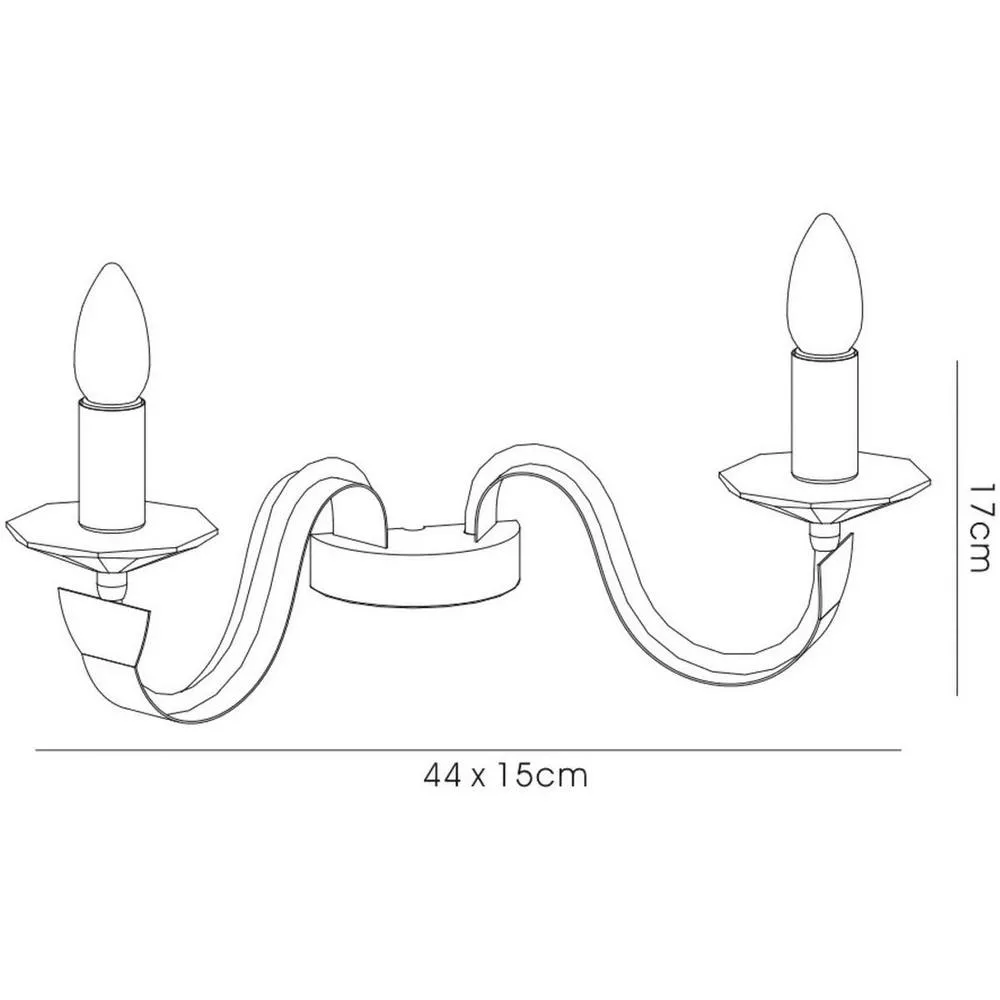 Netlighting Nardini Wall Lamp 2 Light E14 Polished ChromeWhite Faux LeatherCrystal in White 4