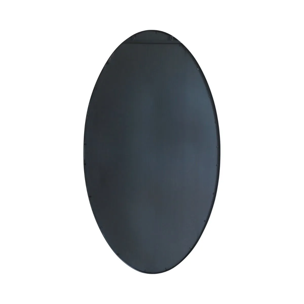 MirrorOutlet Black Metal Framed Oval Wall Mirror 71" X 39" (180 x 100CM) 3