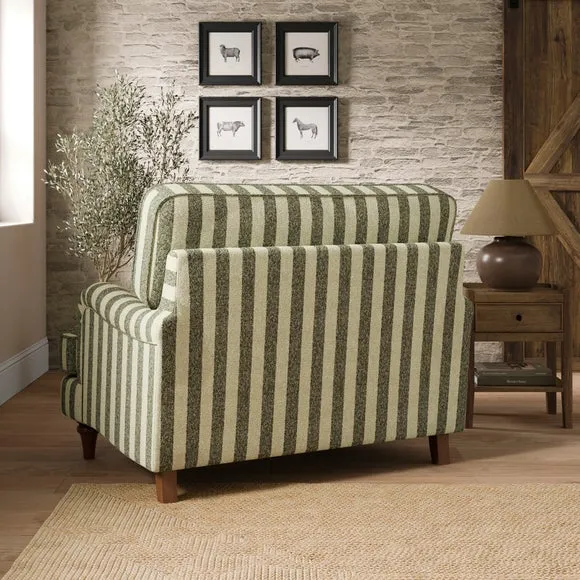 Beatrice II Striped Boucle Snuggle Chair 2